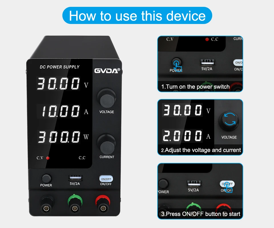 6.  30V 10A Lab Power Supply