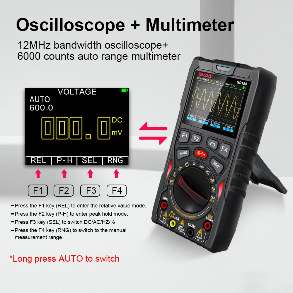 GD188--2 12MHz Bandwidth Oscilloscope Multimeter