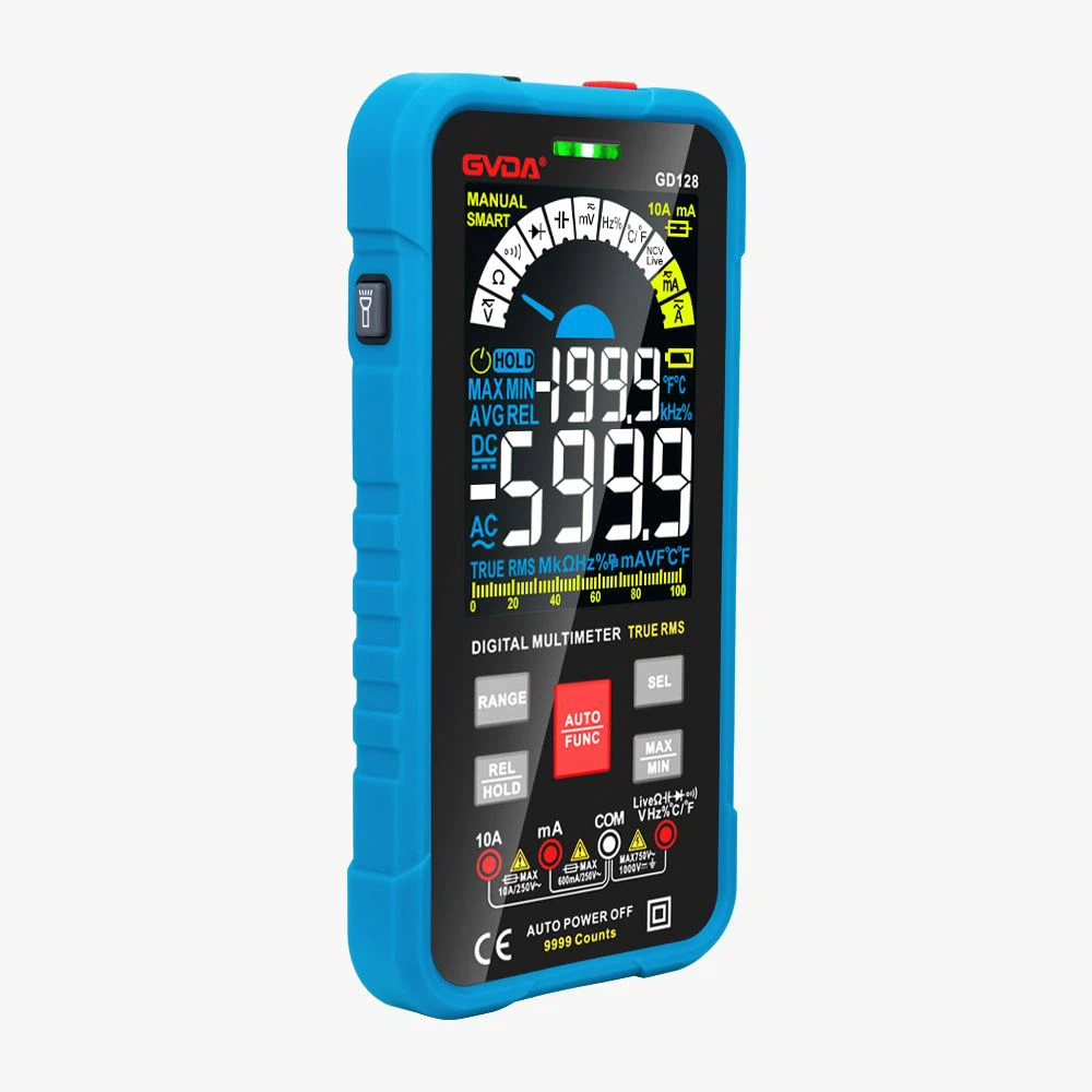 פולין הזמנת לקוח 100pcs GVDA דיגיטלי מולטימטר עם צבע כחול